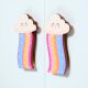 Handcrafted Acacia Wood Rainbow Cloud Handle Pair